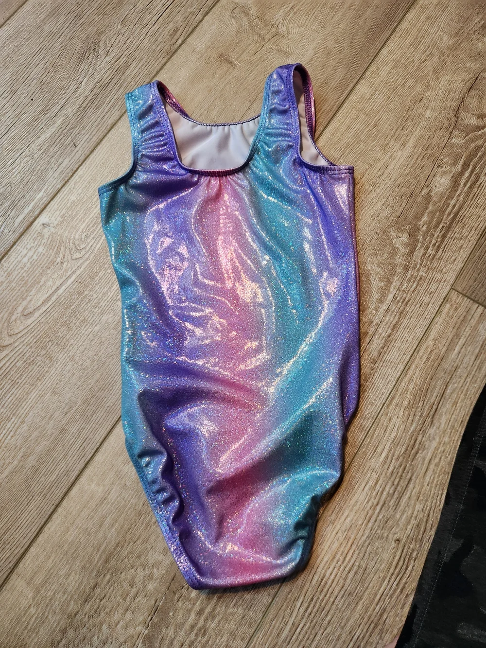 Girls' Shimmer Gradient One-Piece Swimsuit - Pink Blue Purple